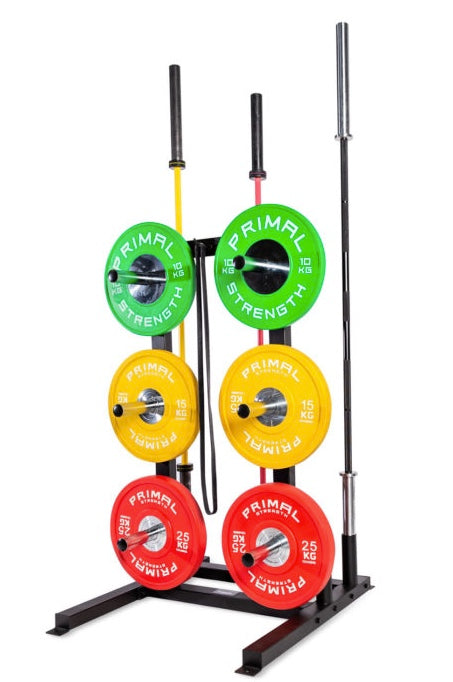 Primal Strength Stealth Commercial Fitness Olympic Disc Barbell Rack