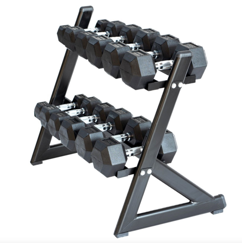 Hex dumbbell rack uk sale