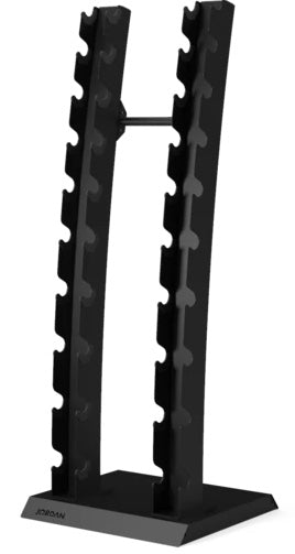 Jordan Classic Rubber Grey Dumbbell set 2-20kg with Rack  