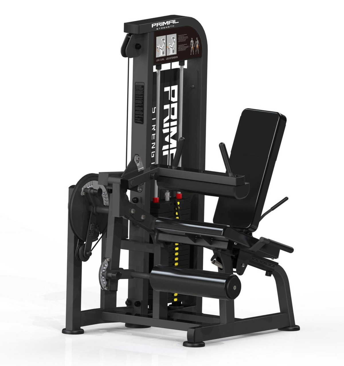 Primal Performance Series 125kg Pin-Select Dual - Seated Leg Ext/Leg Curl