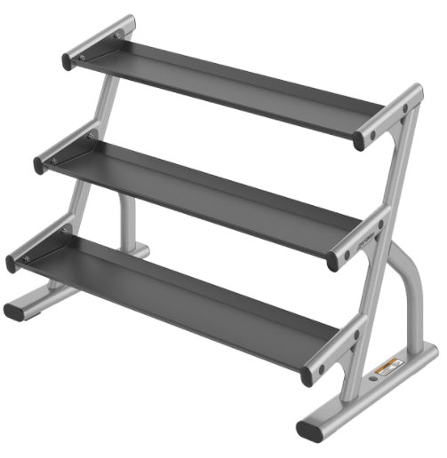 Life Fitness Axiom Series 3 Tier Accessory Rack - Platinum Frame