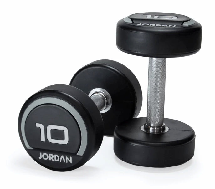 Jordan Premium Urethane Dumbbell Sets (Grey)