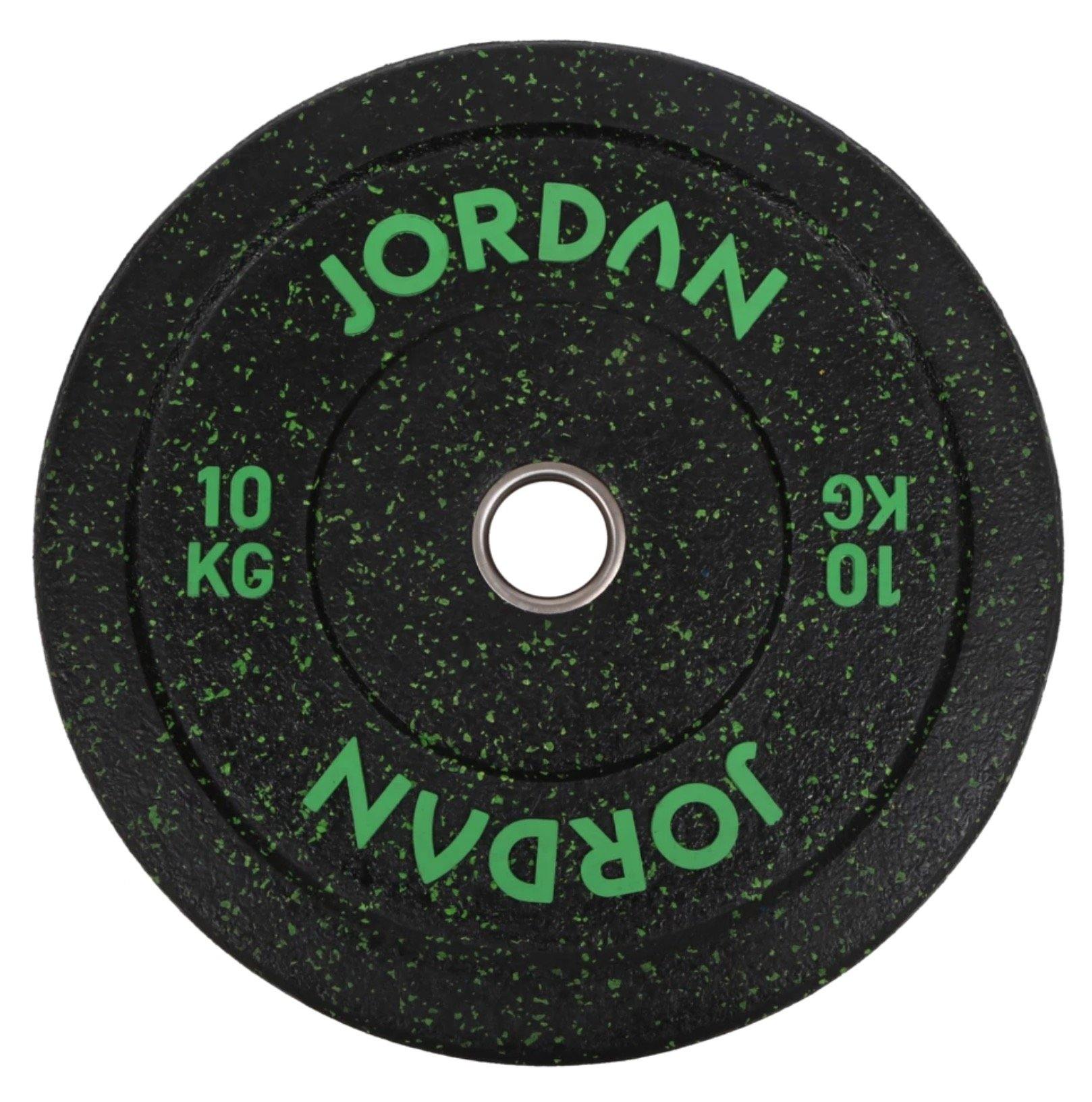 Jordan HG Black Rubber Bumper Plate - Coloured Fleck
