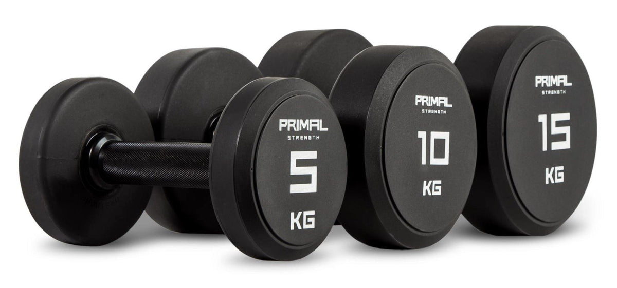 Primal Pro Series Urethane Dumbbell Set 2.5-25kg (10 pairs)