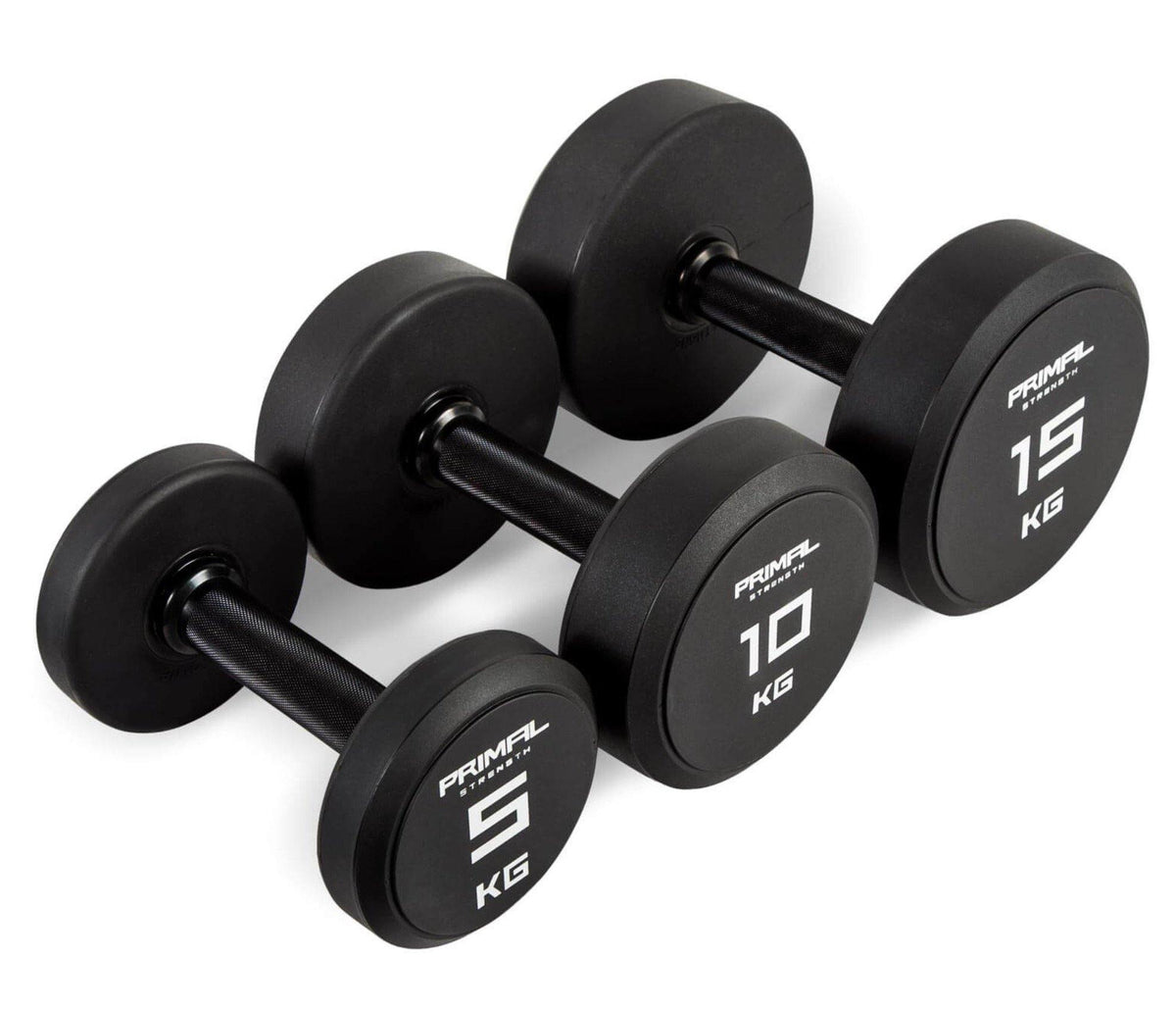 Primal Pro Series Urethane Dumbbell Set 2.5-25kg (10 pairs)