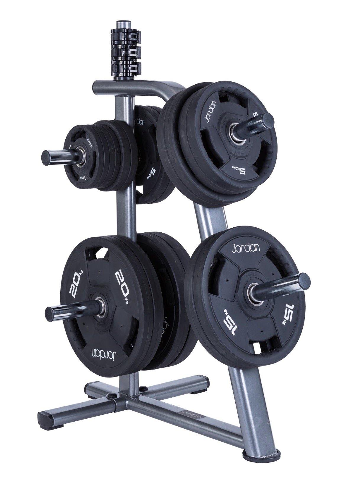 Jordan 200kg Classic Rubber Olympic Disc Set with Weight Tree