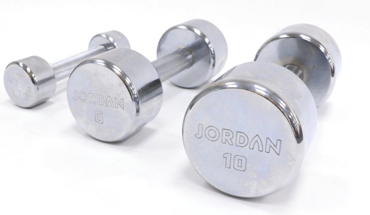 Jordan Chrome Dumbbell set 2-20kg with Rack