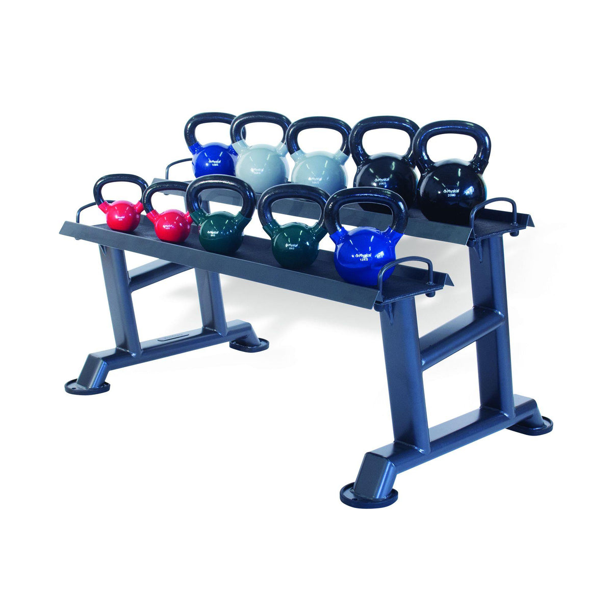 Physical Company 10 Vinyl Kettlebell Set with Rack