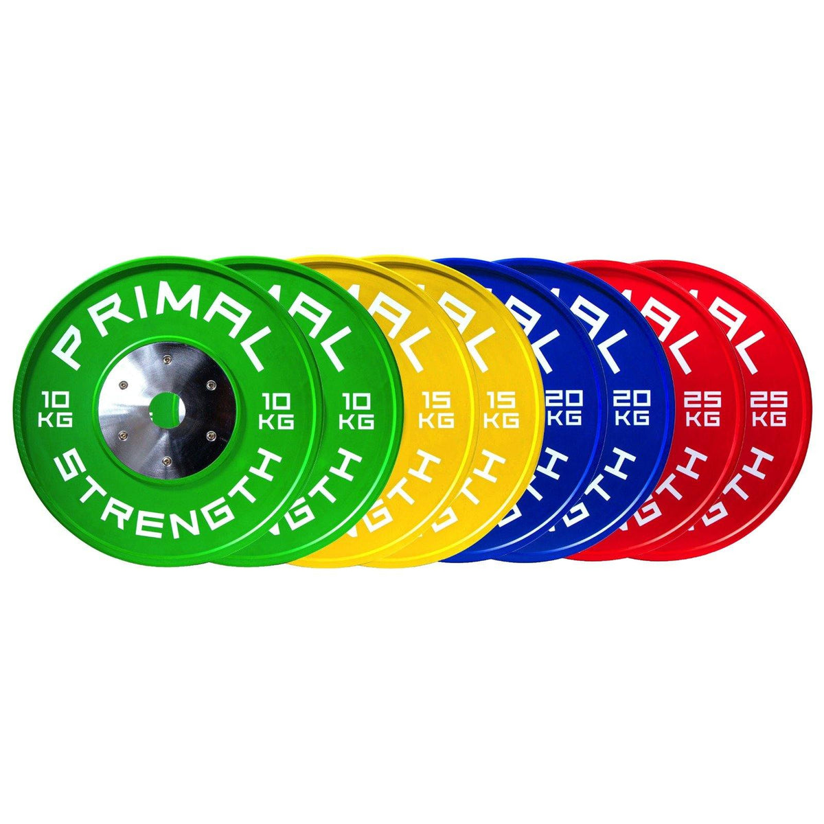 Primal Performance Series Rubber Calibrated Bumper Plate Set - 140Kg