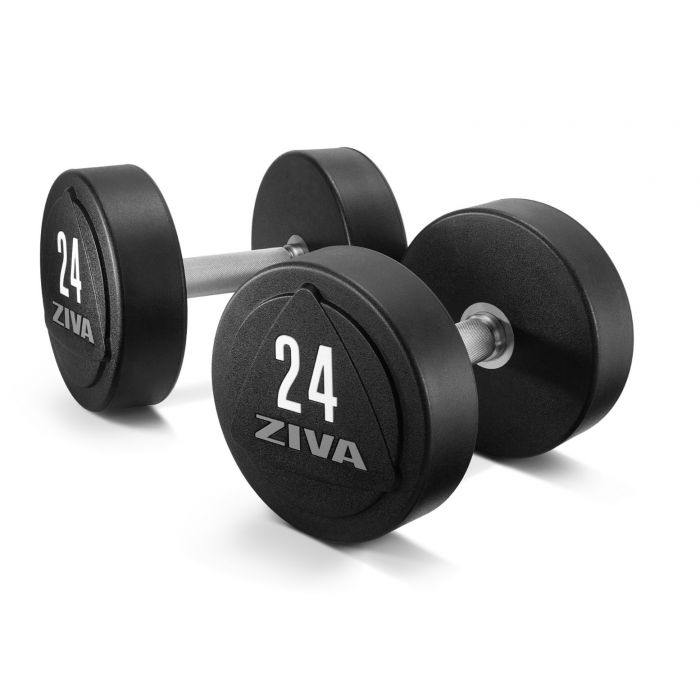 Ziva ZVO Solid Steel Urethane Dumbbell Sets