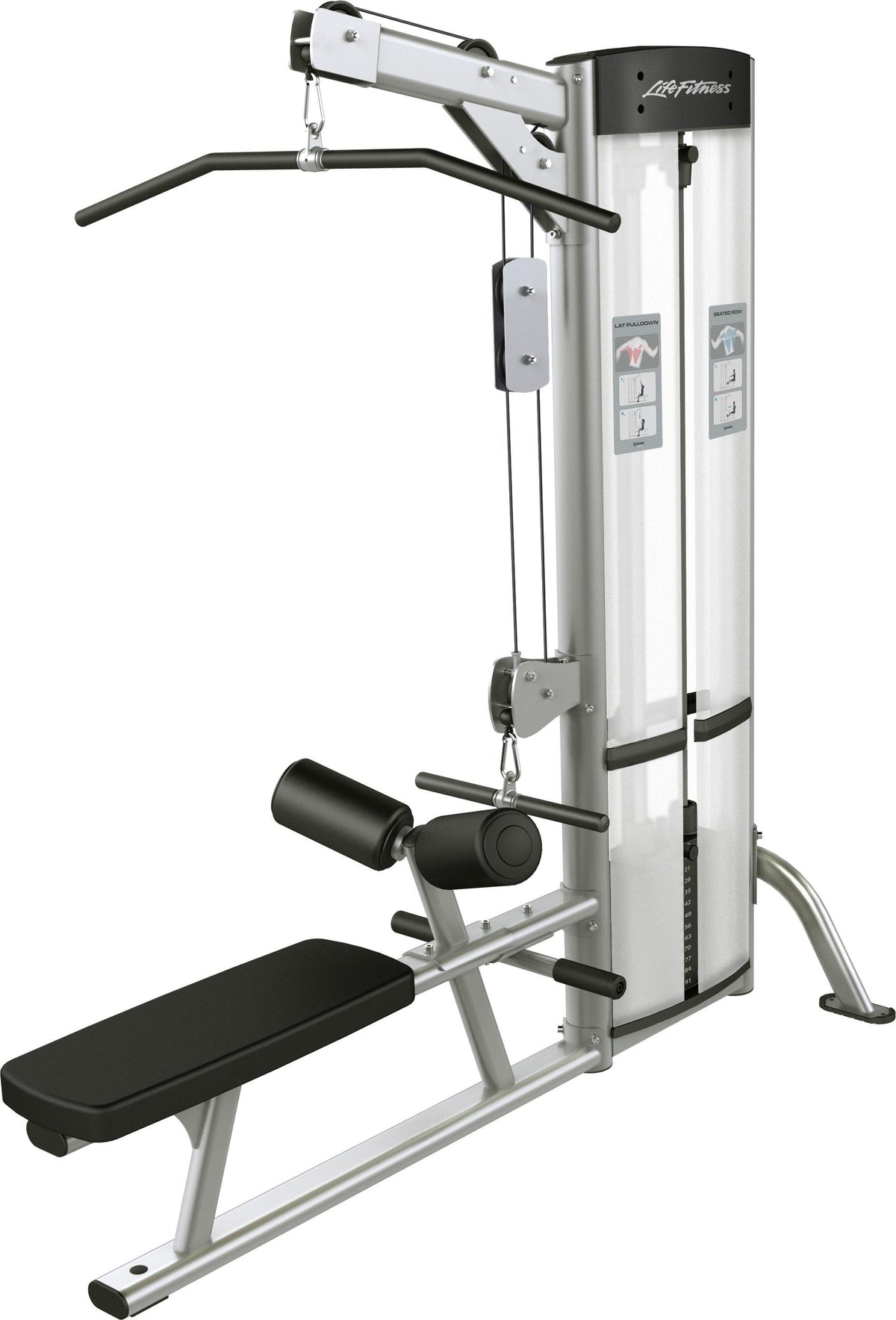 Life Fitness Axiom Series Lat Pulldown / Low Row Selectorised Machine