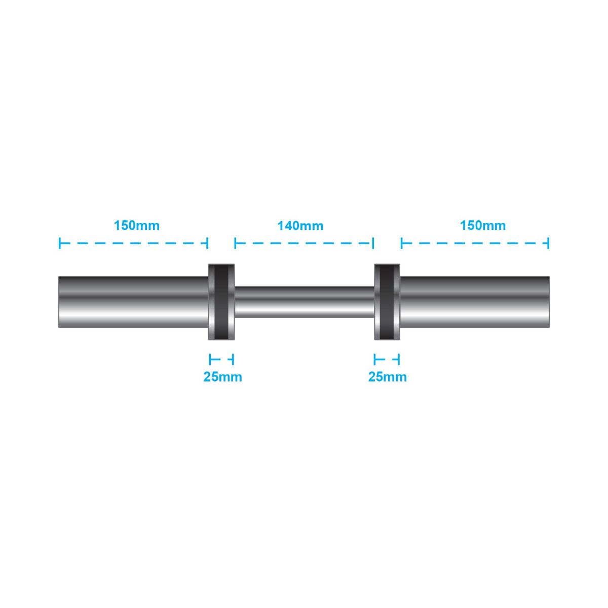 Physical Company Pro Olympic Dumbbell Bar - Single