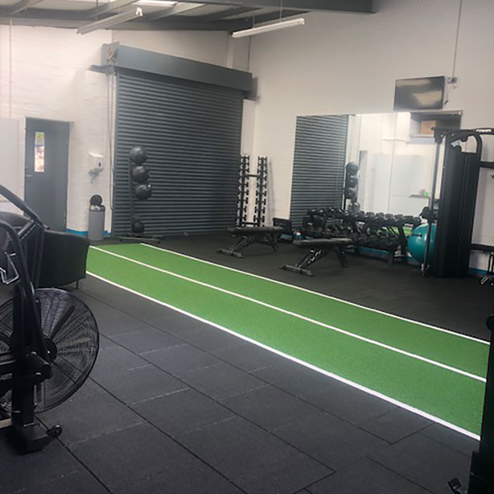 Primal Strength Green Astro Track White Lanes 2m x 12m