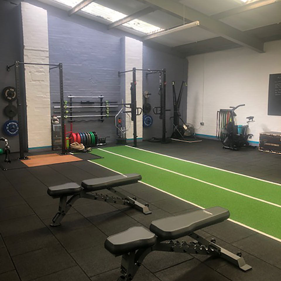 Primal Strength Green Astro Track White Lanes 2m x 12m