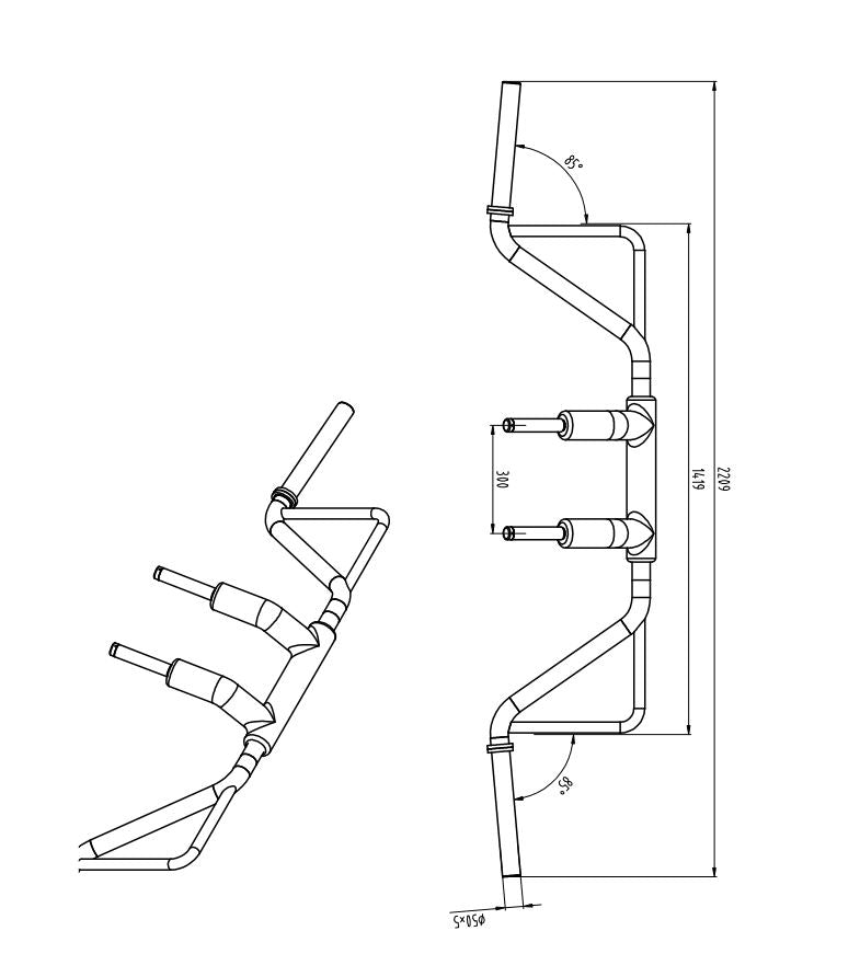Primal Pro Series Safety Squat Bar
