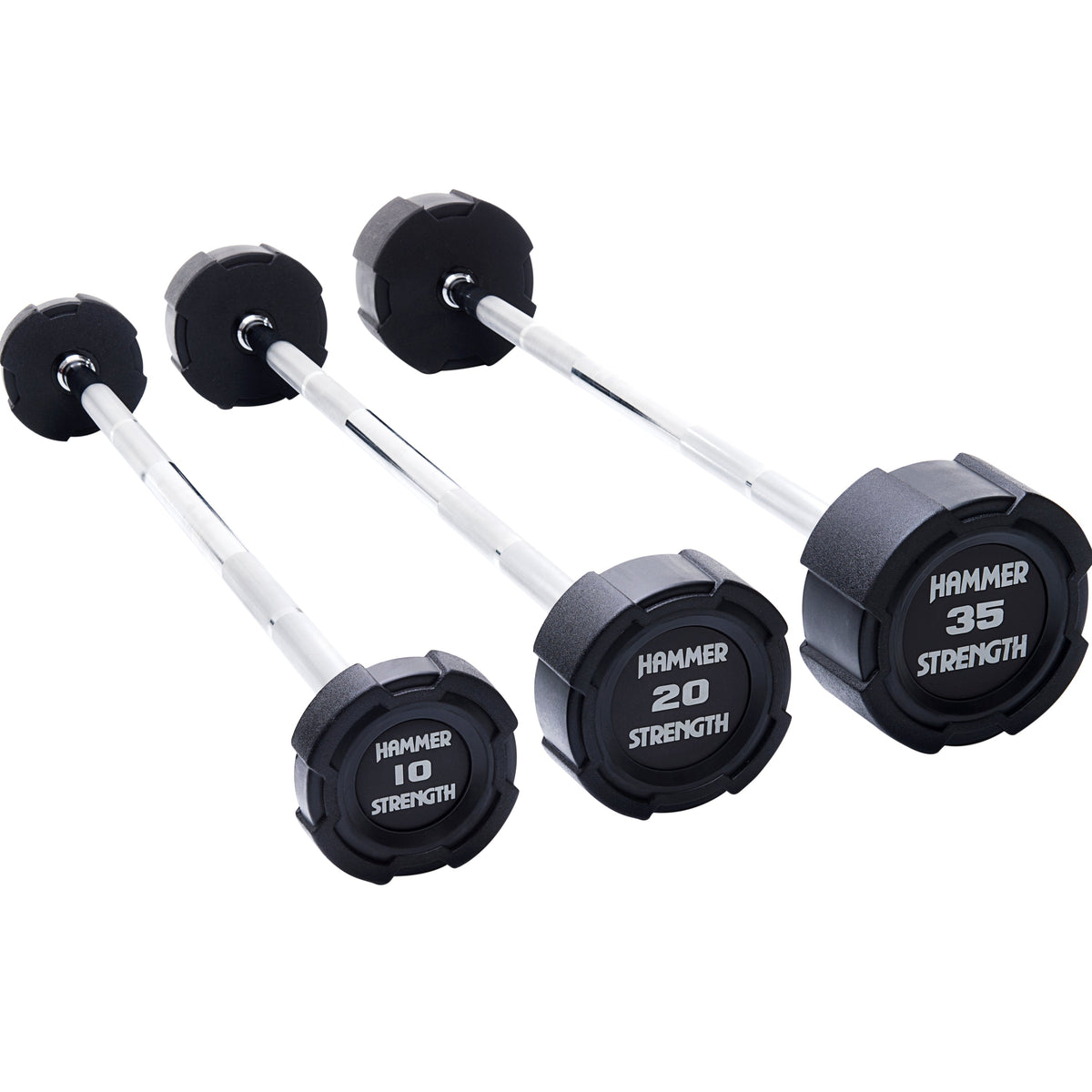 Hammer Strength Fixed Rubber Barbells