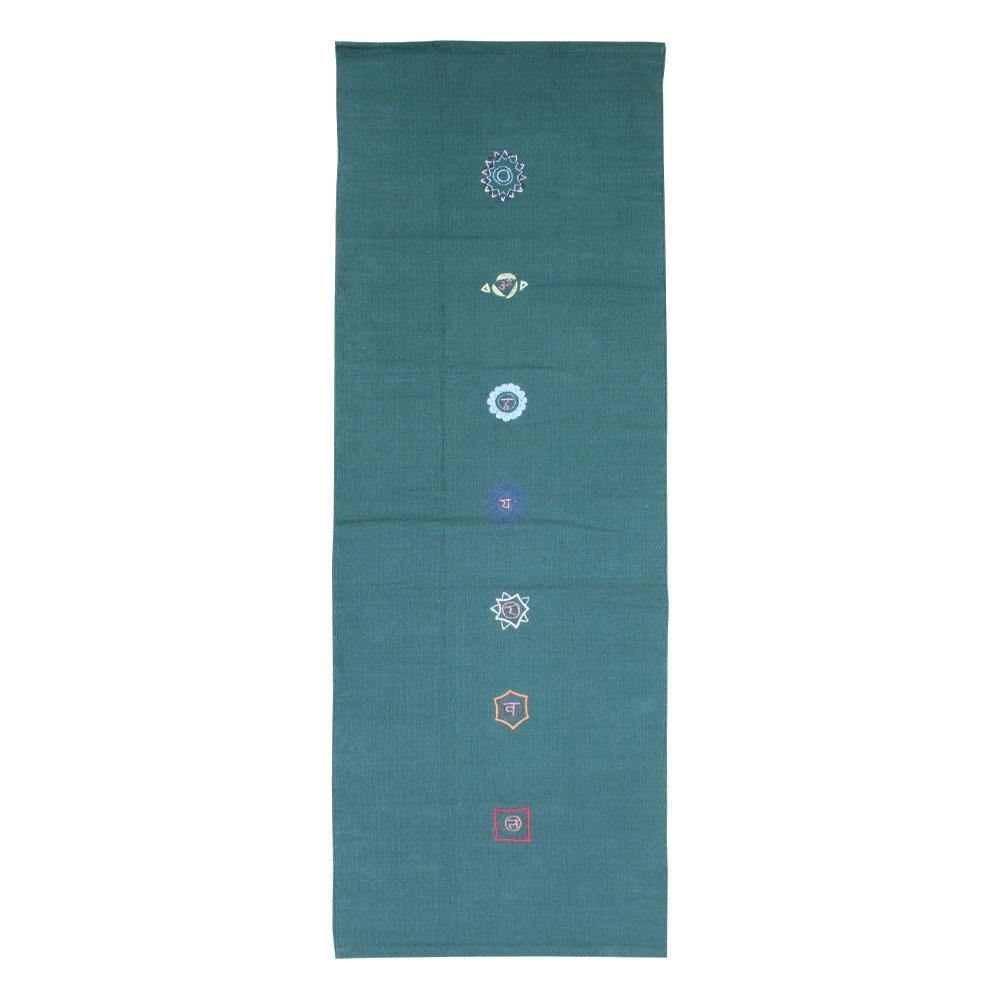 Fitness Mad Cotton Yoga Rug - Chakra Pattern
